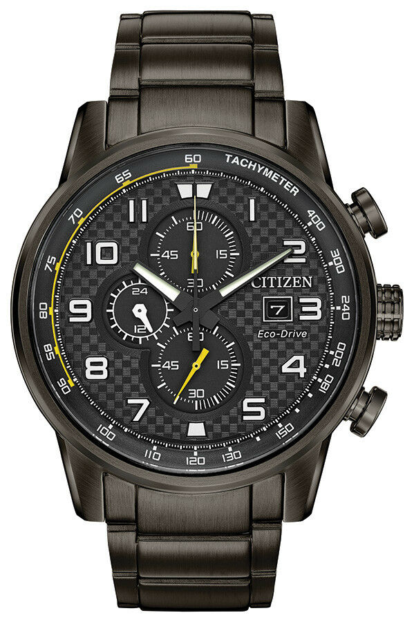 Reloj Citizen Eco-Drive Primo cronógrafo gris para hombre, reloj de 45 mm CA0687-58E