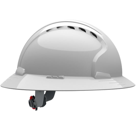 JSP Vented Full Brim Hard Hat with 6 Point Ratchet Suspension