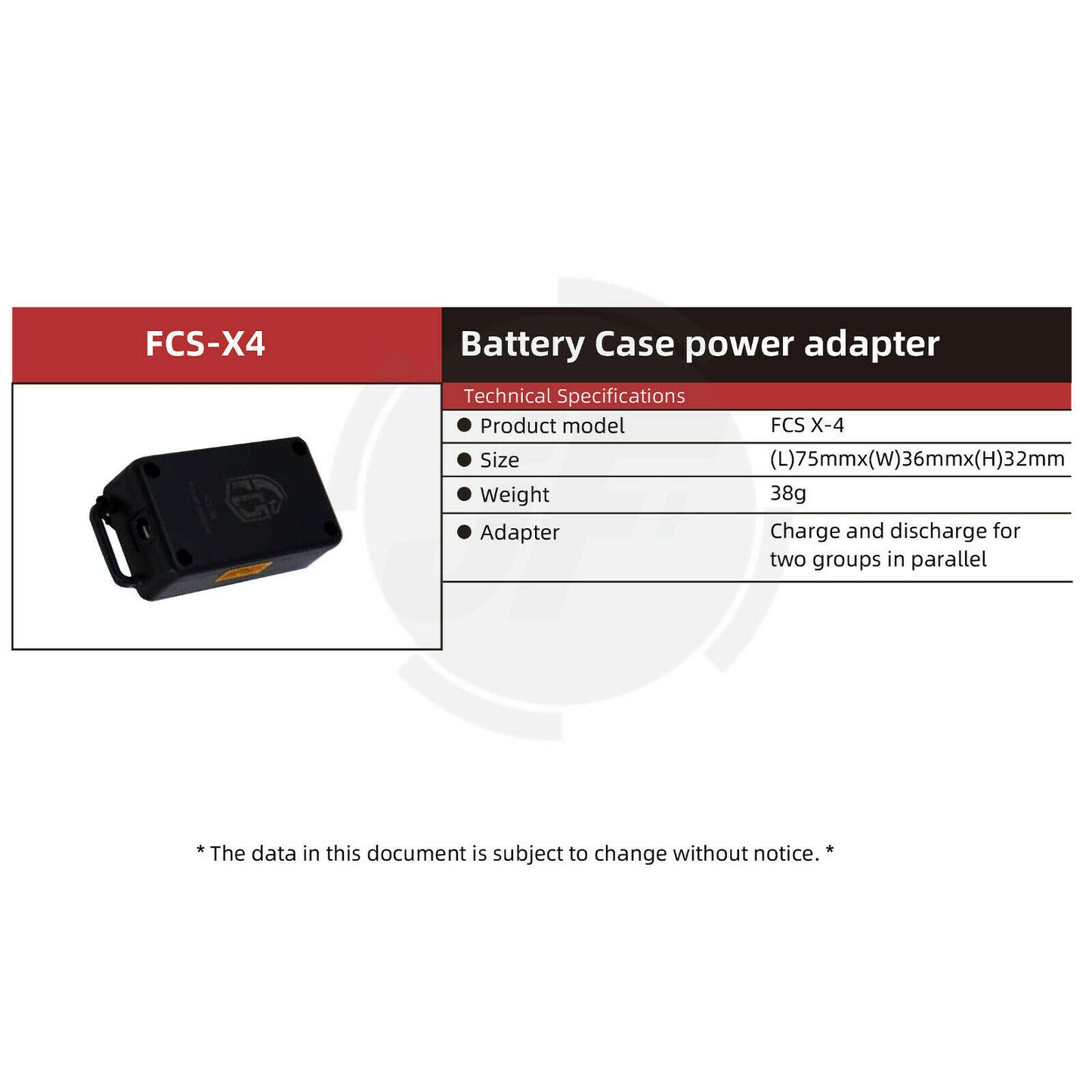 FCS Military BB-2590 Recargable Li-ion Battery Case 16×3500 mAh Capacity