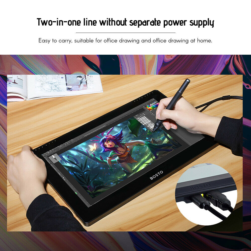 15.6 " H-IPS LCD Graphics Drawing Tablet Non-slip Back Design+8192 Stylus Pen