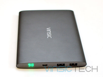 Cargador portátil externo ultra delgado de la batería del USB de la batería de Vinsic 20000mAh Power Bank