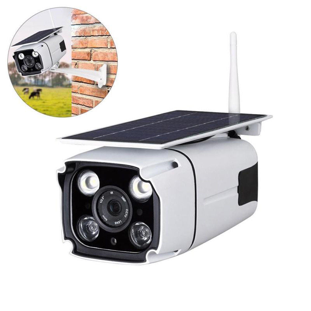 Solar Battery Power IP Camera Camcorder Wireless WiFi HD Outdoor CCTV IR For IOS