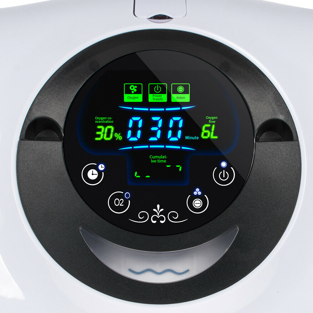 1-6L/min Adjustable Oxy-Bar-Generator O2-Concentraor Machine Humidifiers 110V