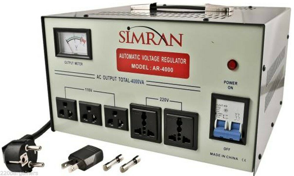 Estabilizador y convertidor de transformador de voltaje 4000W 220V 110V y 110v a 220v AR-4000W SIMRAN