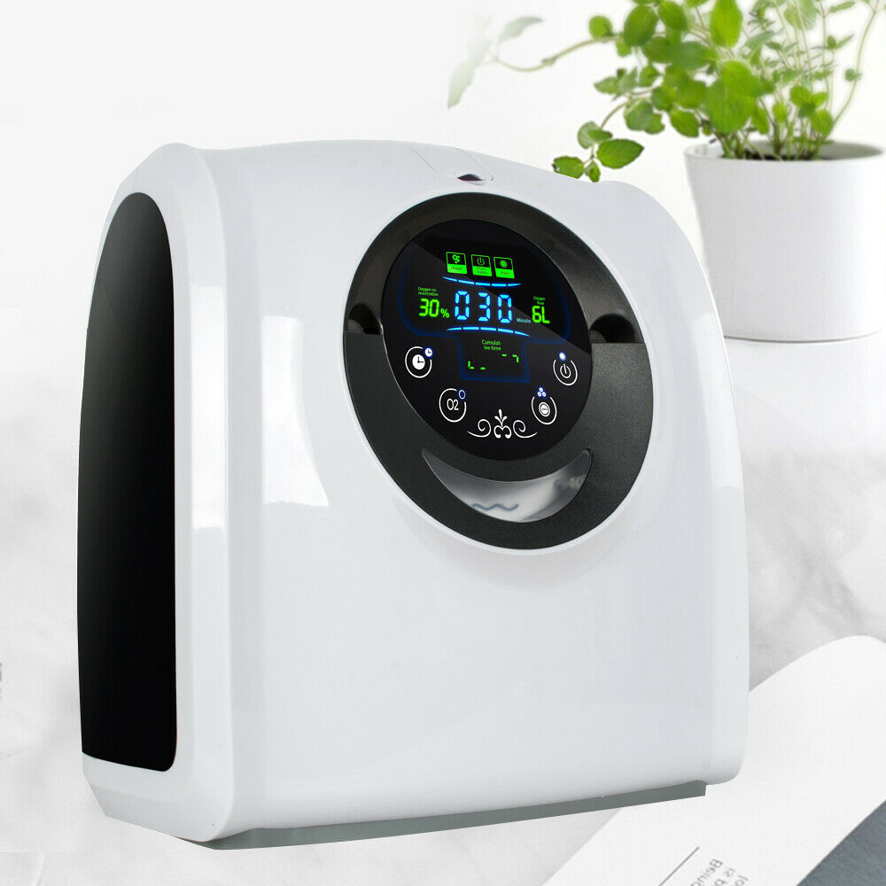 1-6L/min Adjustable Oxy-Bar-Generator O2-Concentraor Machine Humidifiers 110V