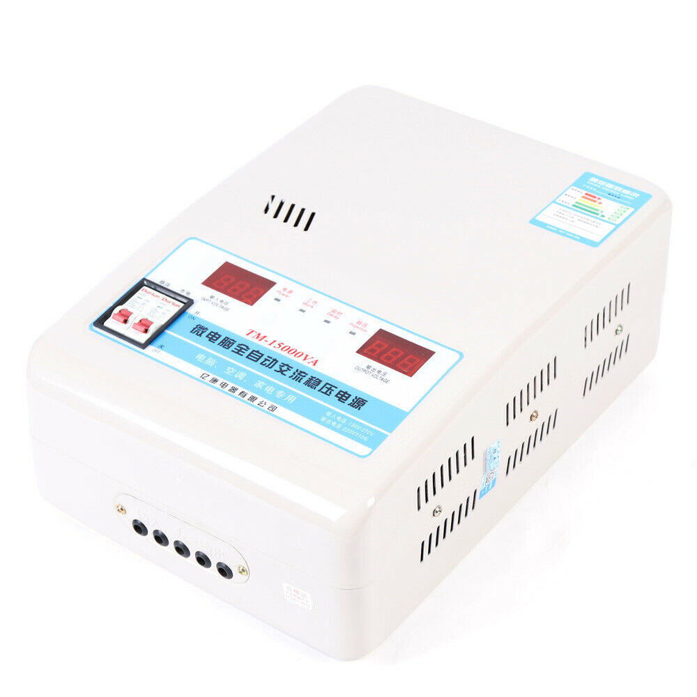 AC Automatic Voltage Stabilizer 15KW Regulator Power Supply 130-270V to 220V US