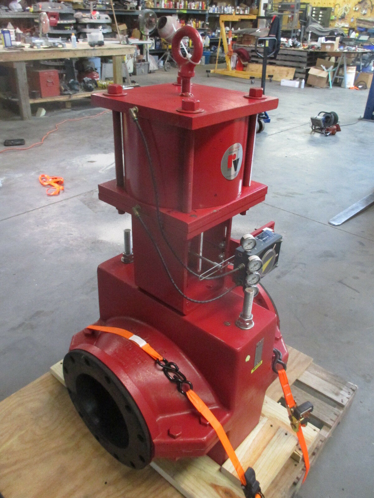 NEW Red Valve 5200 Series Control Pinch Valve 10" 10x6 D1 Pneumatic Positioner