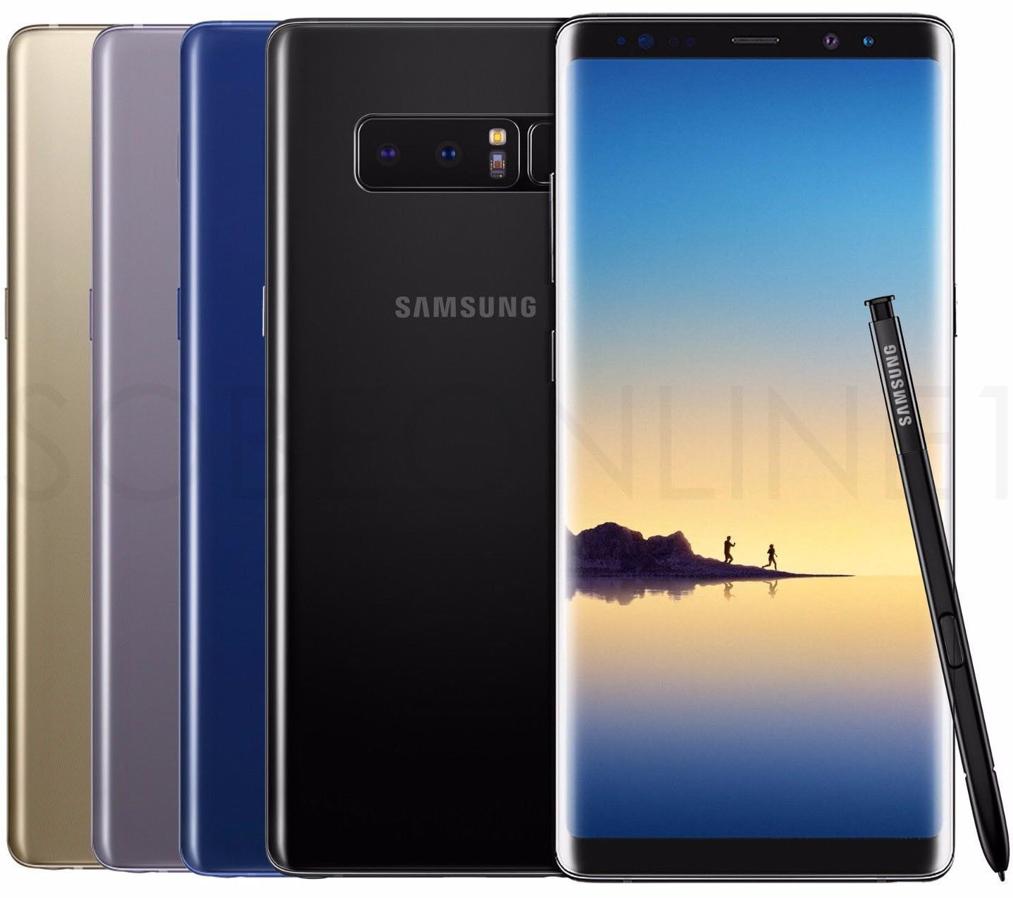 Samsung Galaxy Note 8 SM-N950F/DS 64GB (FACTORY UNLOCKED) Black Gold Gray Pink