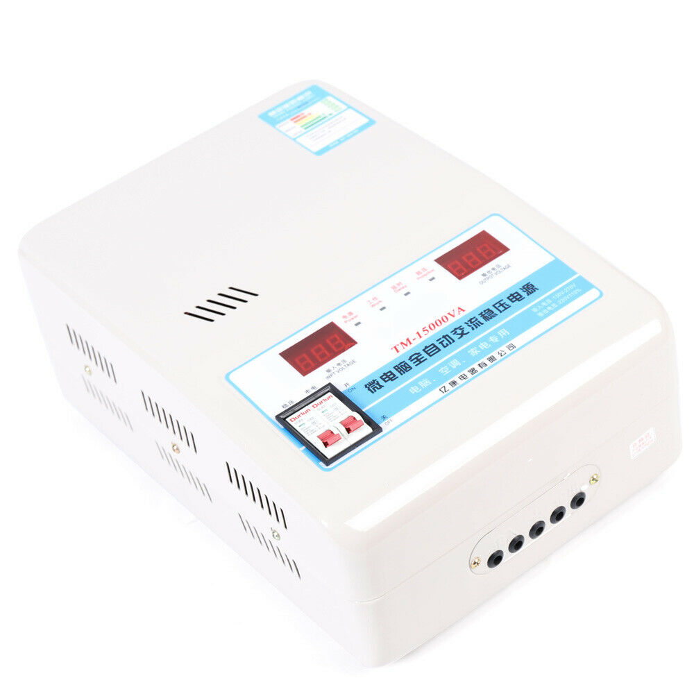 AC Automatic Voltage Stabilizer 15KW Regulator Power Supply 130-270V to 220V US