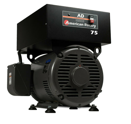 Heavy Duty Rotary Phase Converter AD75F 75 HP Floor Unit Digital Controls CNC