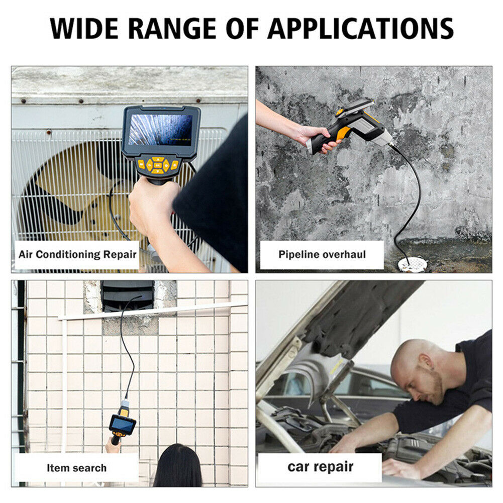 6LED 1080P HD Rechargeable Digital Inspection Endoscope Camera 4.3" LCD Display