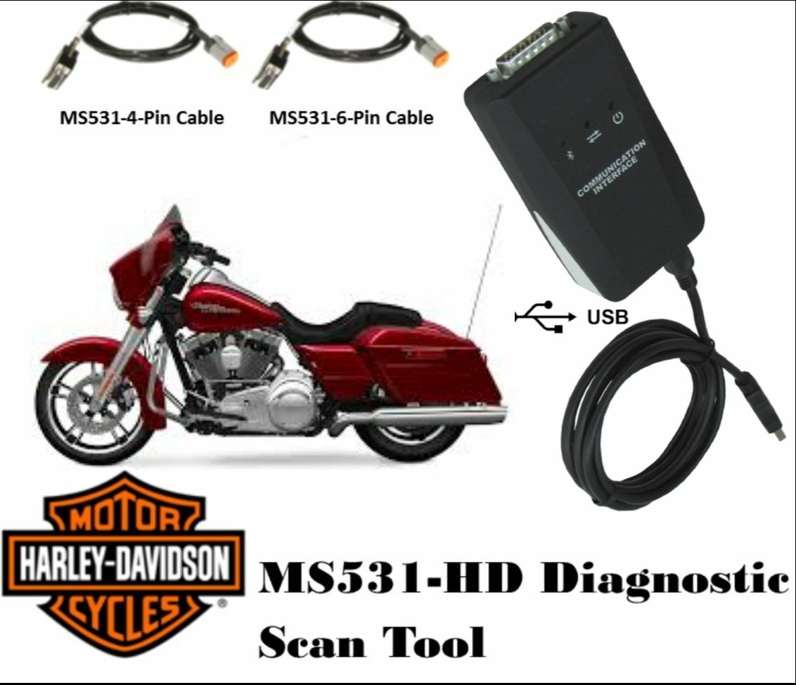 MS531-HD Harley Davidson Scan Tool - Diagnostic Scanner & Performance Tuner