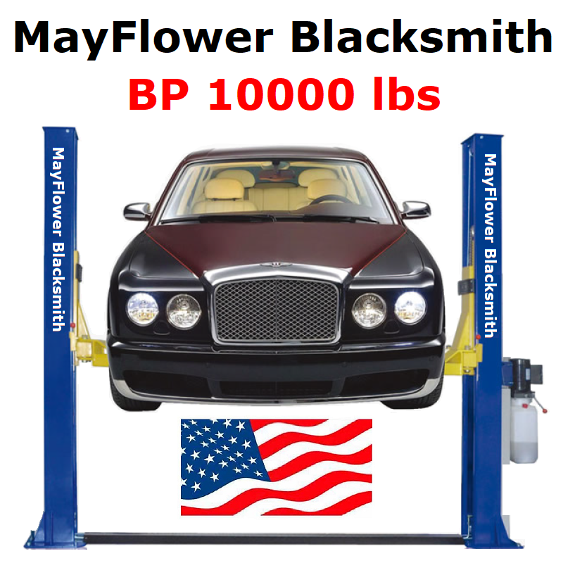 Mayflower Blacksmith - Placa base de alta resistencia, elevador de dos postes para automóvil BP 10000 lbs maquina