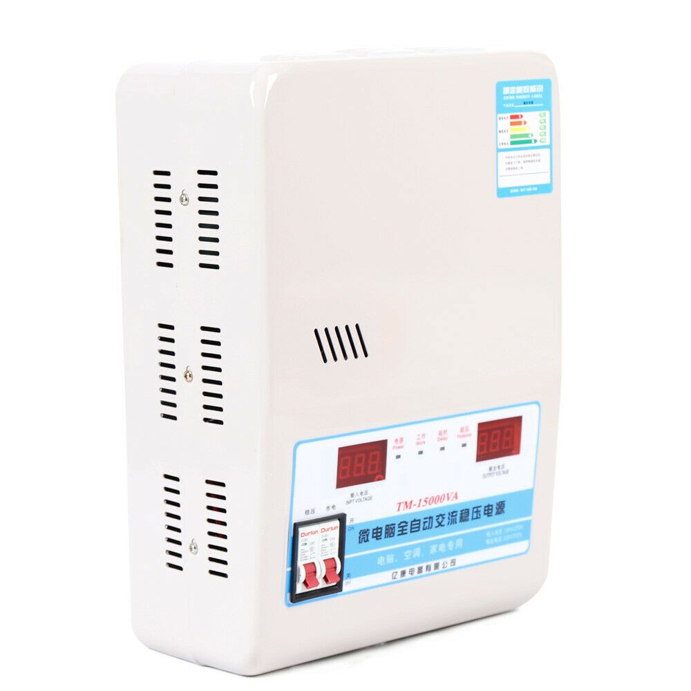 AC Automatic Voltage Stabilizer 15KW Regulator Power Supply 130-270V to 220V US