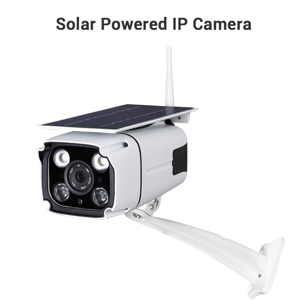 Solar Battery Power IP Camera Camcorder Wireless WiFi HD Outdoor CCTV IR For IOS