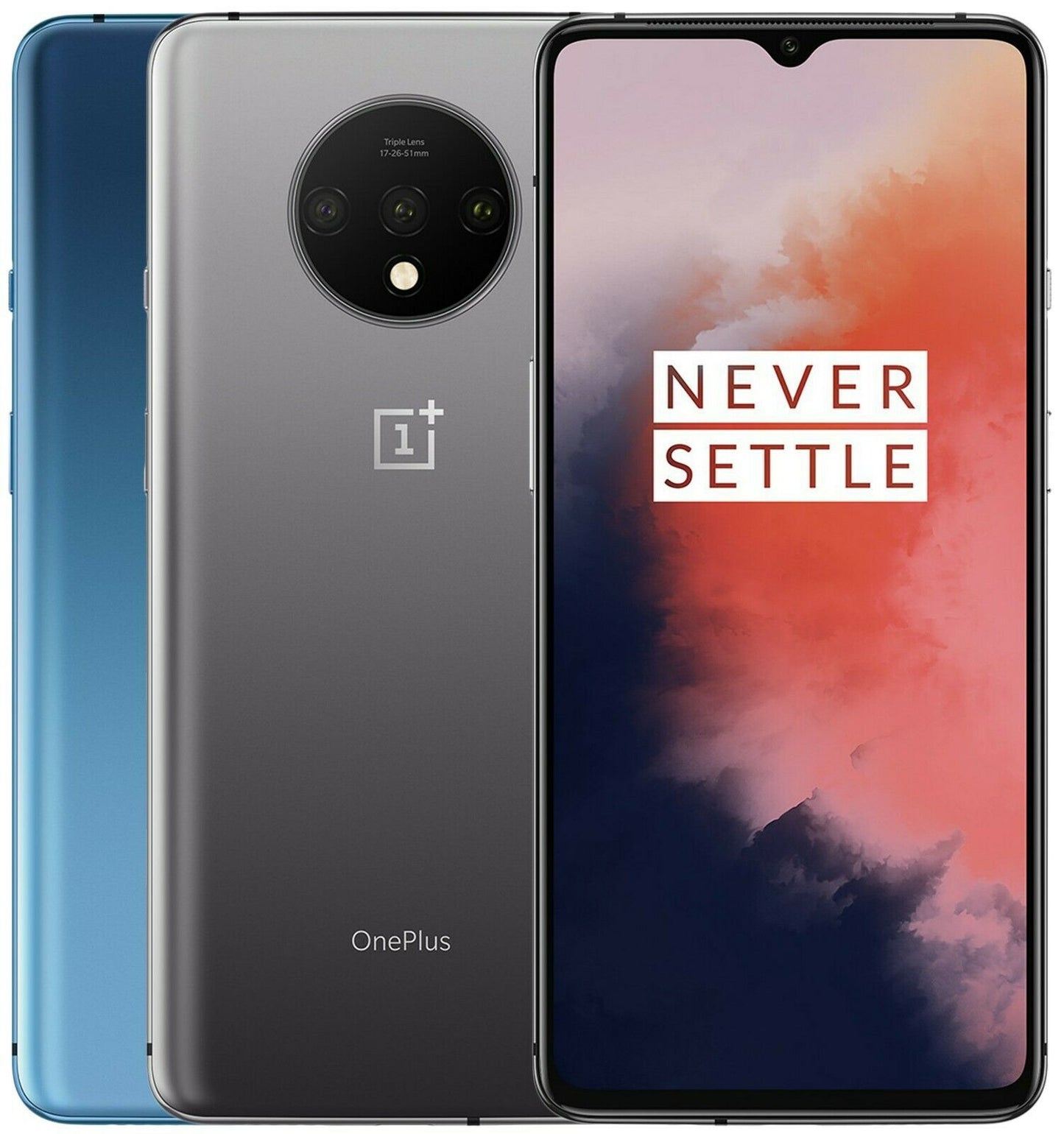 OnePlus 7T 128GB HD1900 (FACTORY UNLOCKED) 6.55" 8GB RAM Blue, Frosted Silver