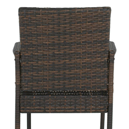 Outdoor Wicker Bar Stool Set of 2 Rattan Bar stools Dining Chair Garden Club