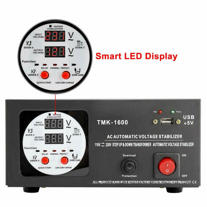 Hot!Auto Voltage Transformer Converter 1500 W Step Up/Down 110V/120V - 220V/240V