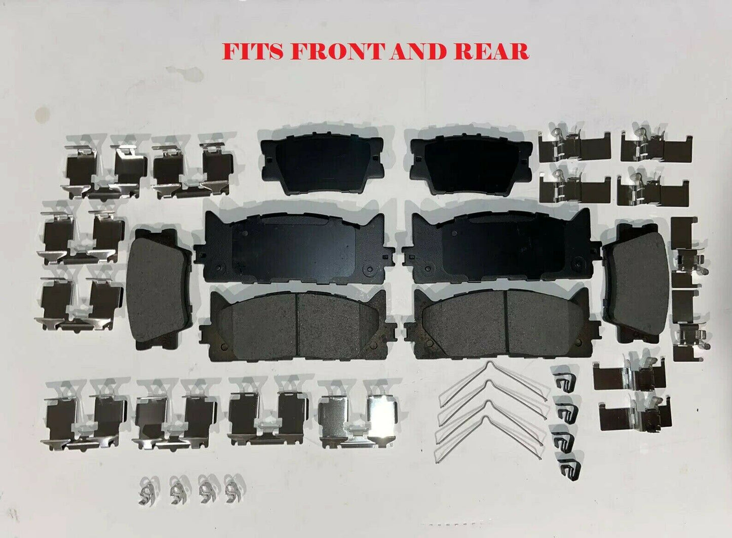 Pastillas de freno de cerámica delanteras y traseras para Toyota Camry 2007-2017 con hardware