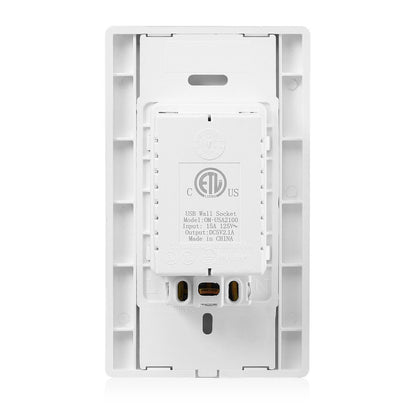 Dual USB Port Wall Socket Charger AC Power Receptacle Outlet Plate Power Adapter