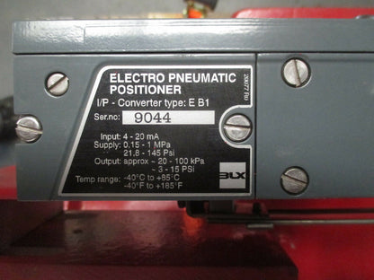 NEW Red Valve 5200 Series Control Pinch Valve 10" 10x6 D1 Pneumatic Positioner