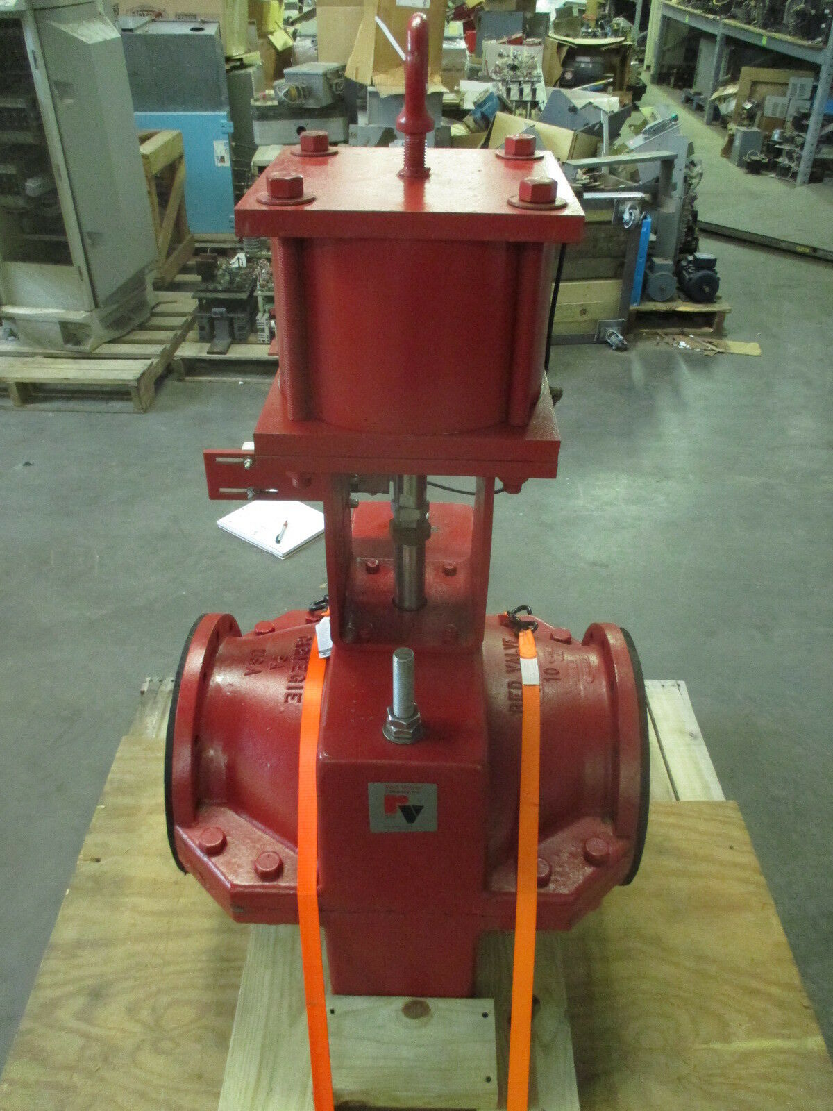 NEW Red Valve 5200 Series Control Pinch Valve 10" 10x6 D1 Pneumatic Positioner