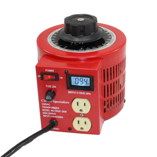 Circuit Specialists | Variable AC Transformer TDGC2-2D with Digital Display