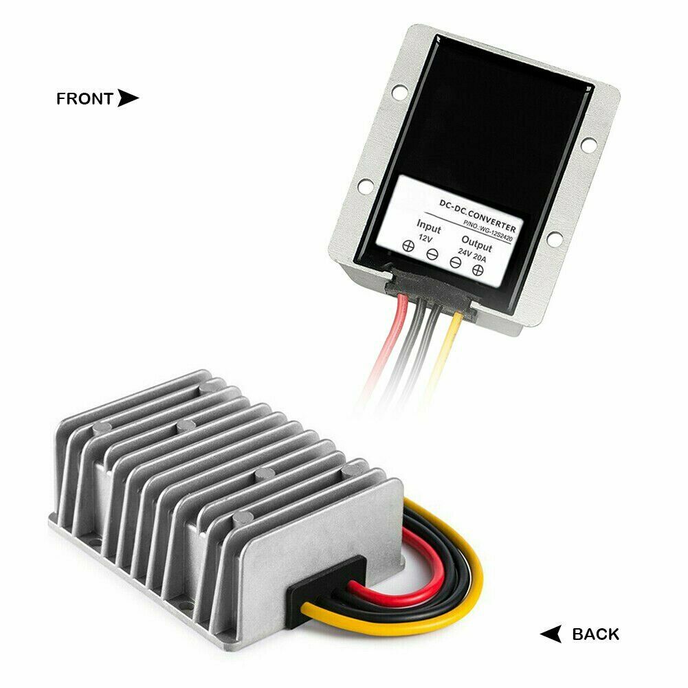 Waterproof DC12V to DC 24V 20A 480W Step Up Power Supply Converter Regulator Kit