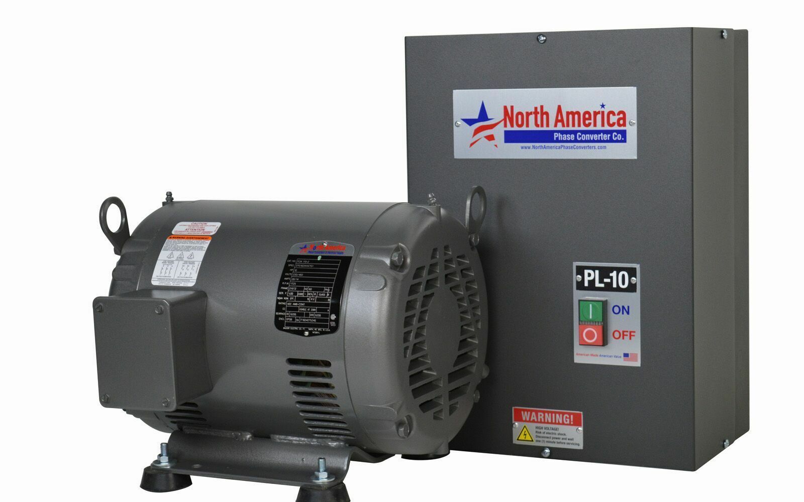PL-10 Pro-Line 10HP Rotary Phase Converter - Built-In Starter, Made In USA