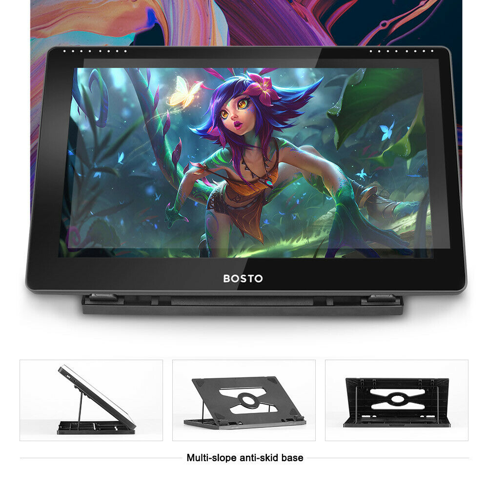15.6 " H-IPS LCD Graphics Drawing Tablet Non-slip Back Design+8192 Stylus Pen