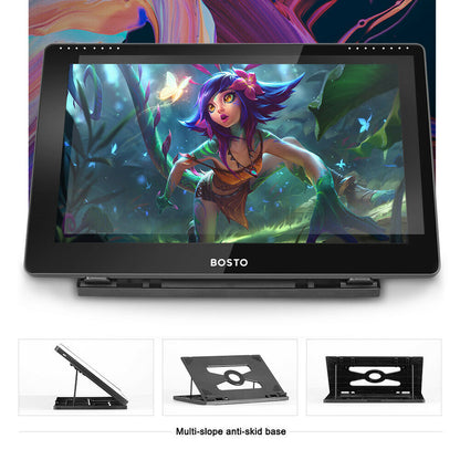 15.6 " H-IPS LCD Graphics Drawing Tablet Non-slip Back Design+8192 Stylus Pen