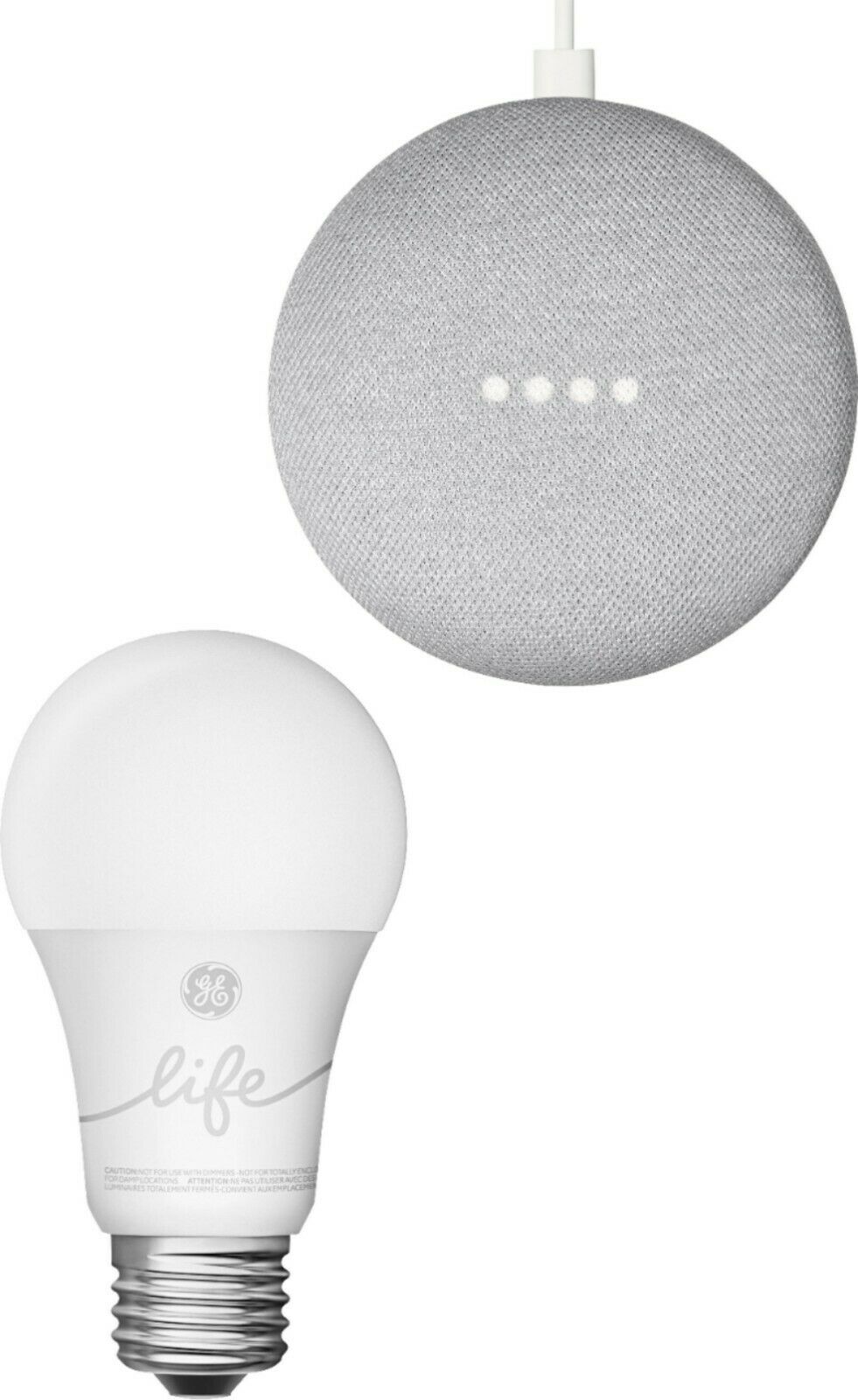 Google Home Mini Smart Light Bulb Starter Kit - Chalk