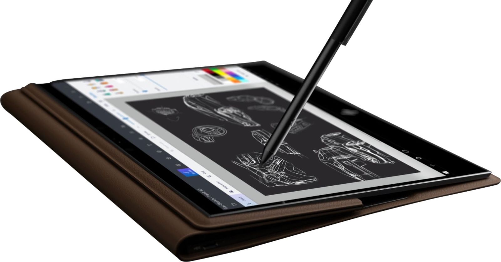 HP - Spectre Folio Leather 2-in-1 13.3" Touch-Screen Laptop - Intel Core i7 -...