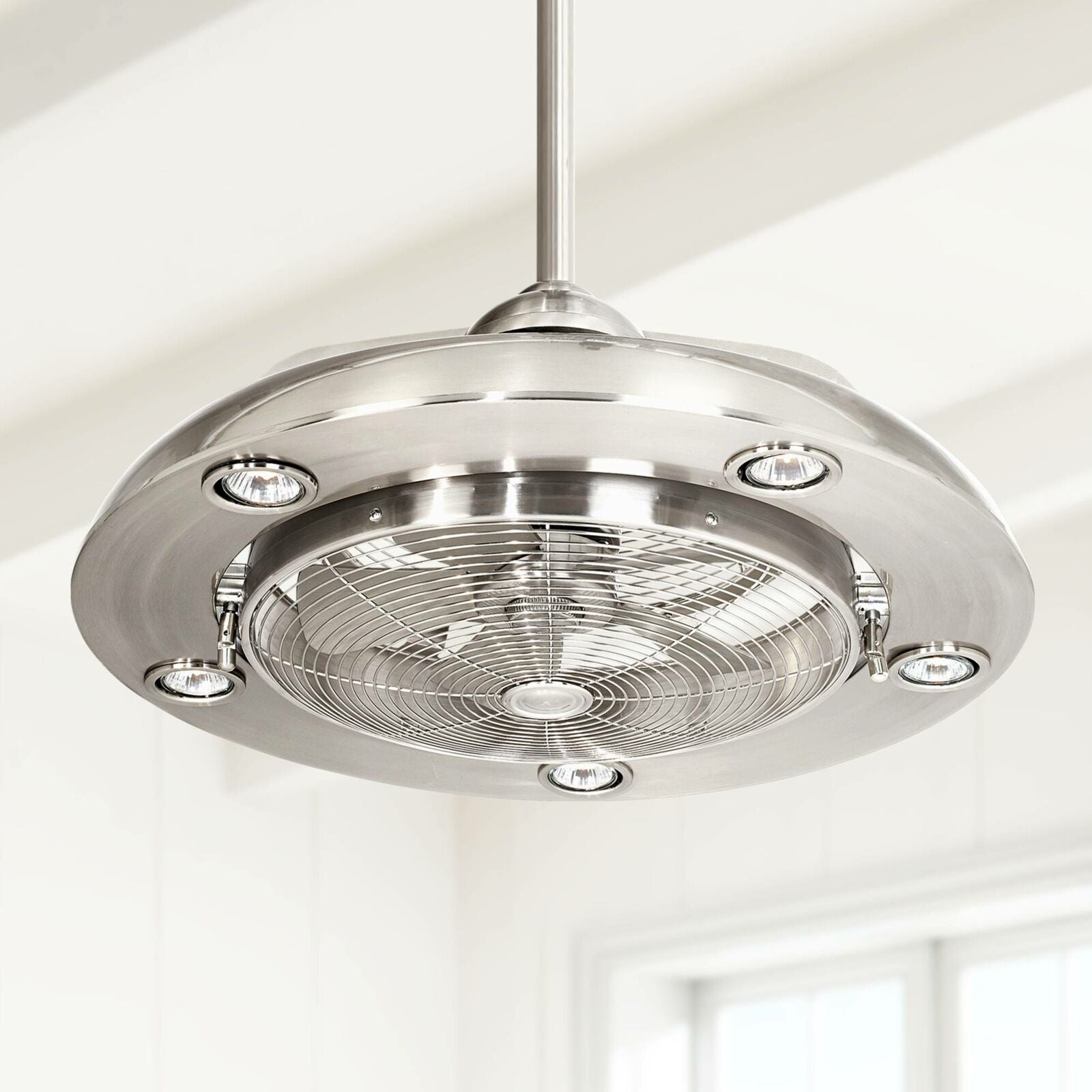 24" Segue Possini LED Brushed Nickel Ceiling Fan