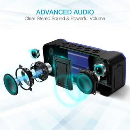 Altavoces inalámbricos portátiles interiores / al aire libre de Poweradd MusicFly Bluetooth, 36W ruidosamente IPX7