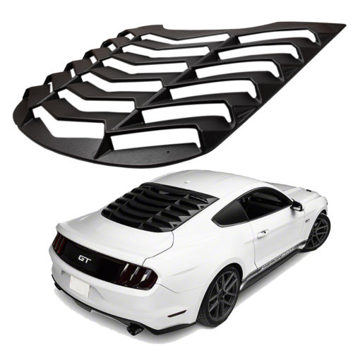 2015-2017 Ford Mustang Lambo Style ABS Black Ventana trasera Louver Cover 1 PC