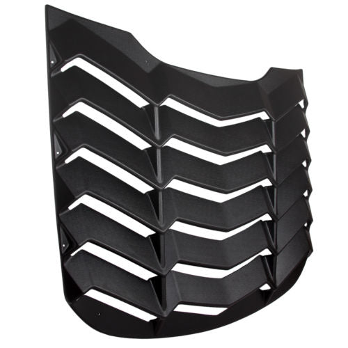 2015-2017 Ford Mustang Lambo Style ABS Black Ventana trasera Louver Cover 1 PC