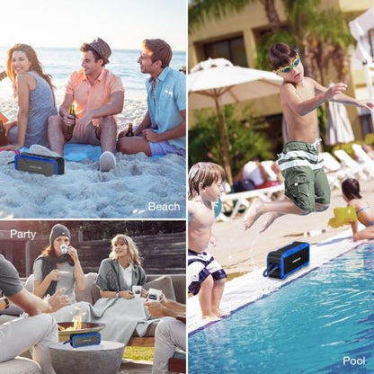Altavoces inalámbricos portátiles interiores / al aire libre de Poweradd MusicFly Bluetooth, 36W ruidosamente IPX7