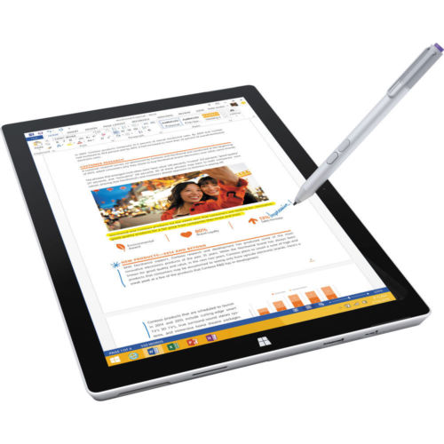 Microsoft Surface Pro 3 Tablet 12", 128 GB, Intel Core i5, Windows 10 REACONDICIONADO