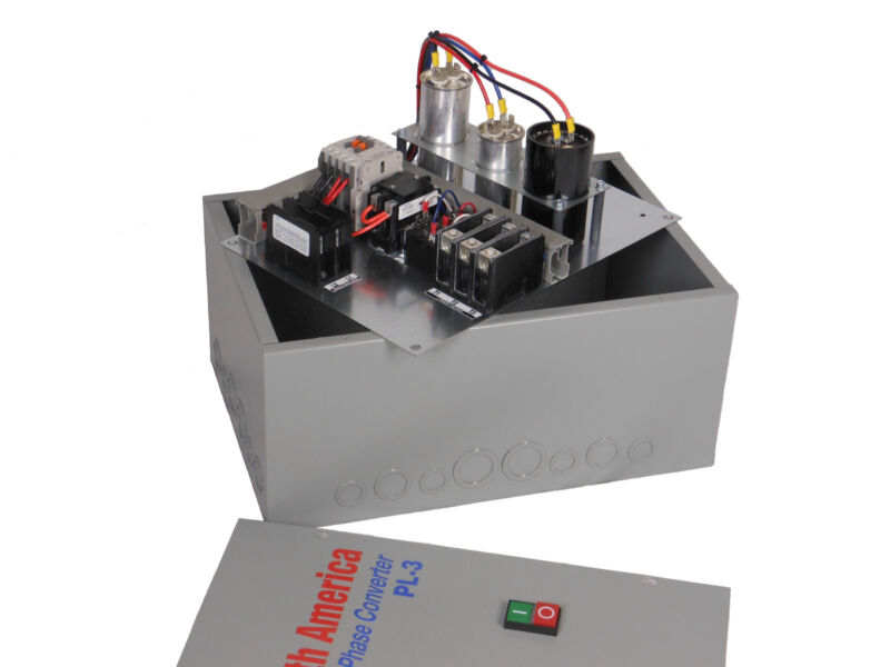PL-3 Pro-Line 3HP Rotary Convertidor de 1 a 3 fases (trifasico) - Built-In Starter, Made in USA