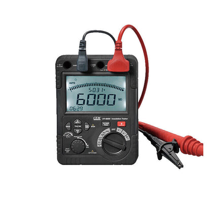 CEM DT-6605 High Voltage Insulation Tester Large 6000 Counts Digital Display