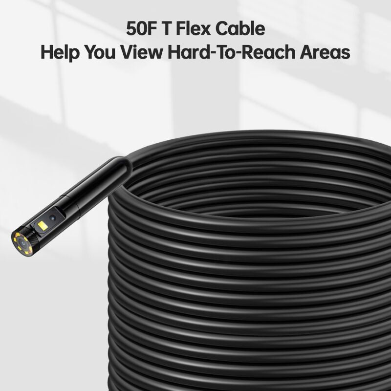 4.5" Dual Lens HD Boroscopio Inspeccion Camara Industrial Endoscope 1080P 50pies cable