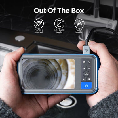 4.5" Dual Lens HD Boroscopio Inspeccion Camara Industrial Endoscope 1080P 50pies cable