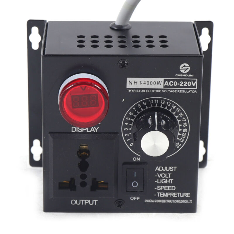 Variable Voltage Regulator Voltage Stabilizer 4000W 18A 0-220V Adjustable