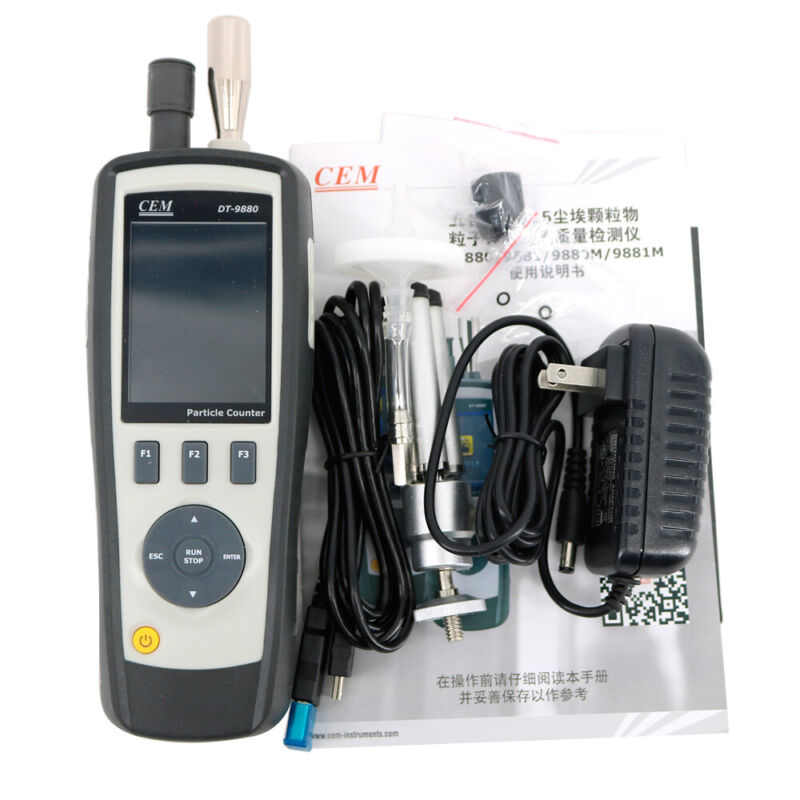 DT-9880 with 2.8 inch TFT Color 3 in 1 Particle Counter Temperature Measure