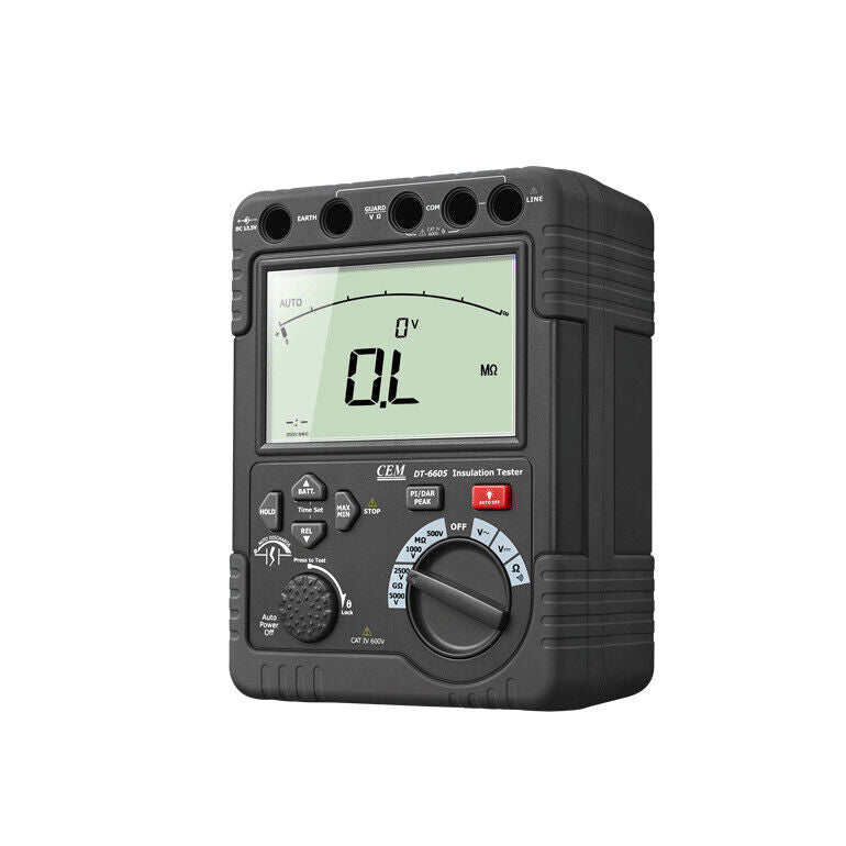 CEM DT-6605 High Voltage Insulation Tester Large 6000 Counts Digital Display
