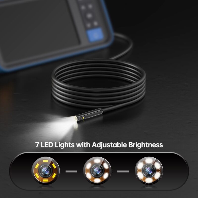 4.5" Dual Lens HD Boroscopio Inspeccion Camara Industrial Endoscope 1080P 50pies cable