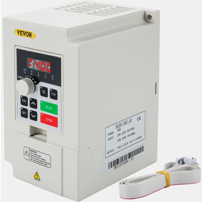 VEVOR 3KW VFD RS485 220V Variable Frequency Drive 4HP Inverter Converter 1000 Hz