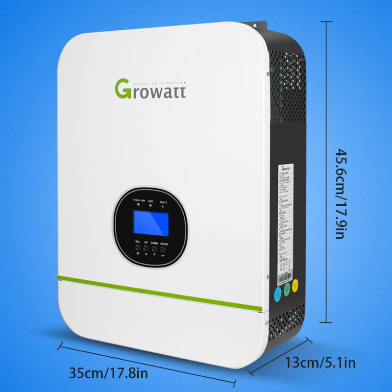 Growatt 24V 3KW Split Phase Solar Inverter 80A MPPT Solar Charge Controller