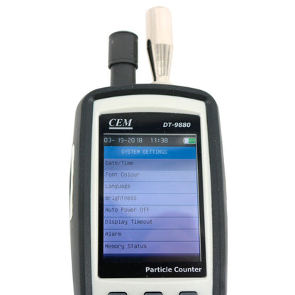 DT-9880 with 2.8 inch TFT Color 3 in 1 Particle Counter Temperature Measure